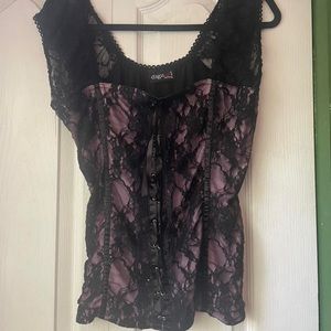 Digital clothing lace up top